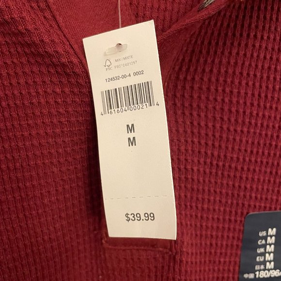 GAP Men's Waffle-Knit hoodie with snaps - Picture 3 of 4